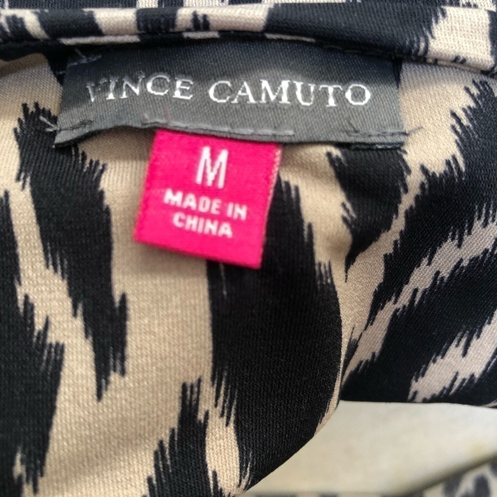 𝅺VINCE Camuto animal print stretch short sleeve dress size M‎ - Picture 11 of 14